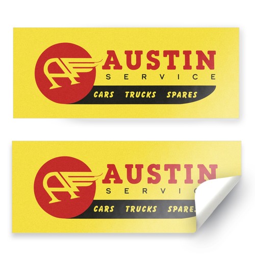 Adesivo austin service cars - adesivo,